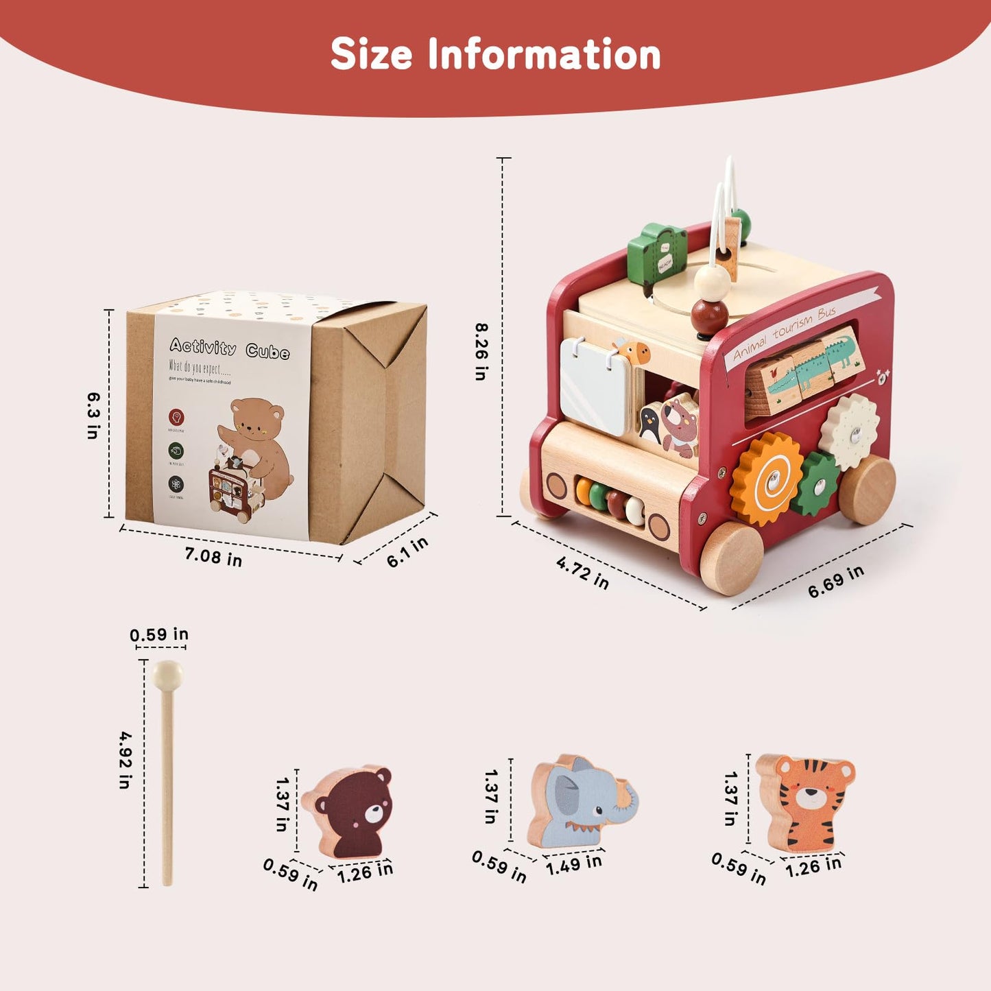 Animal shape sorter activity for cognitive development and learning