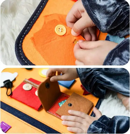 Felt Busy Board Quiet Book for kids and family play, image 6