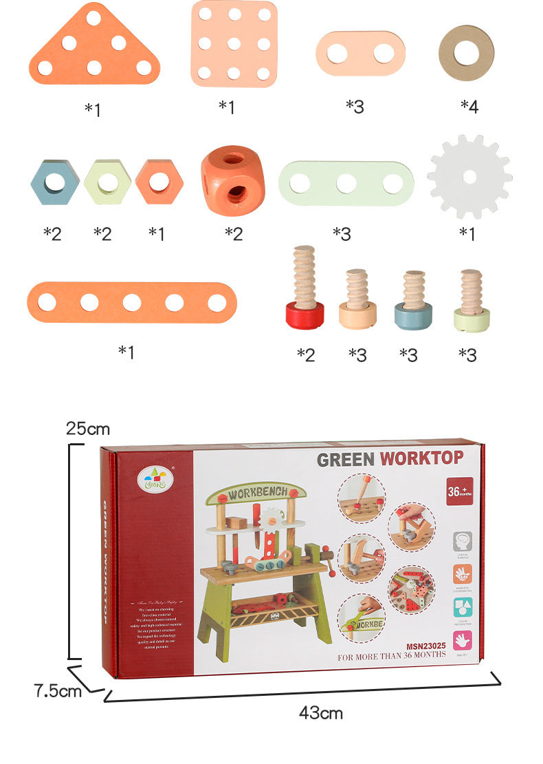 Kids Wooden Workbench - Workbench for kids and family play, image 5