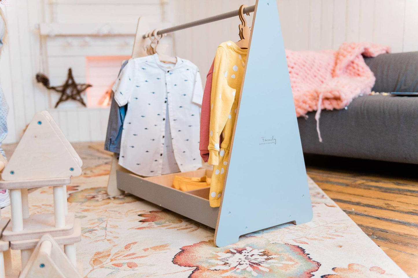 Kids Clothing Rack with Storage for kids and family play, image 9