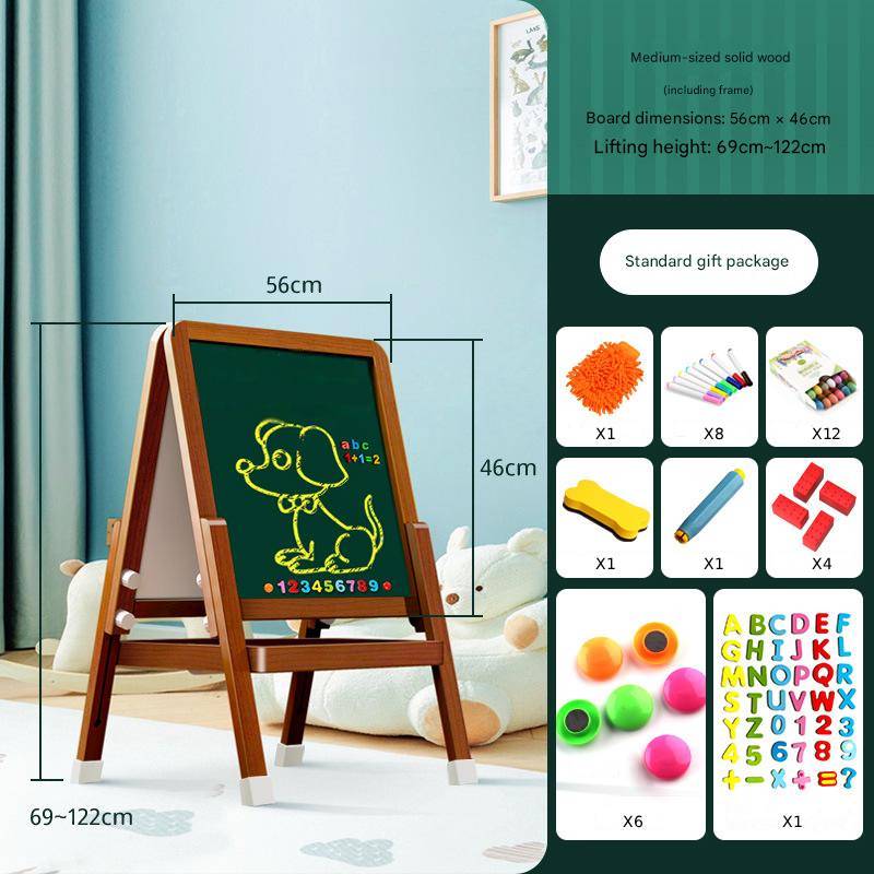 Kidsstaffelei Wooden - H Henverstellbare Maltafel With Whiteboard & for kids and family play, image 17