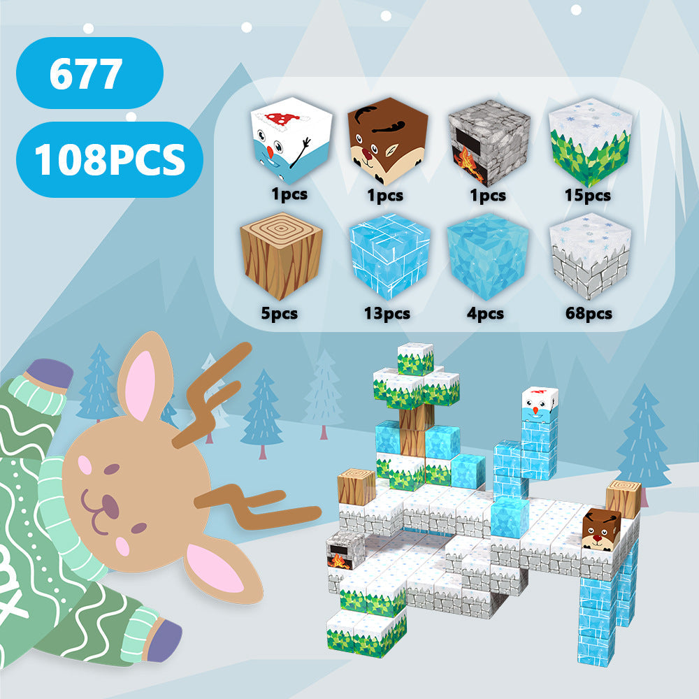 Magnetic Building Blocks Set - Ice World for kids and family play, image 9