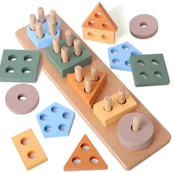 Wooden Shape Sorter for kids and family play, image 6