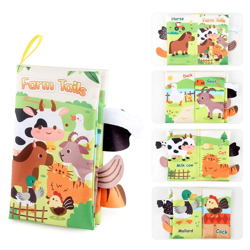 Stroller hanging baby book toy for travel and outdoor play