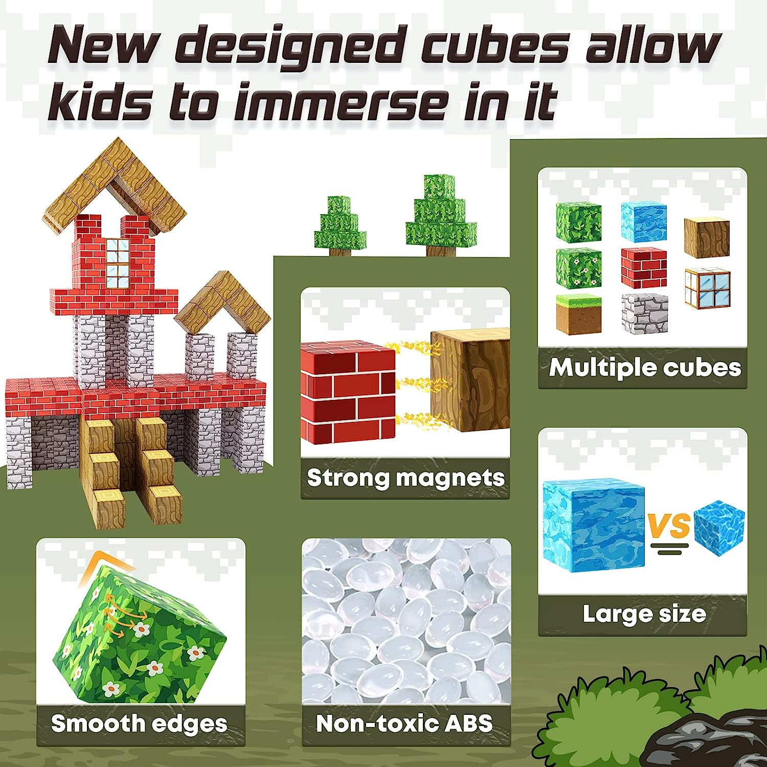 Magnetic Building Blocks Set - Plus Set for kids and family play, image 7