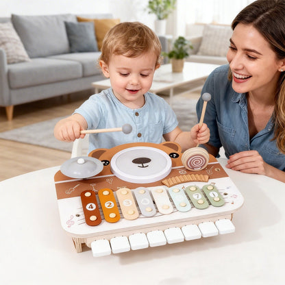 6-in-1 Wooden Music Activity Toy - Activity Set for kids and family play, image 1