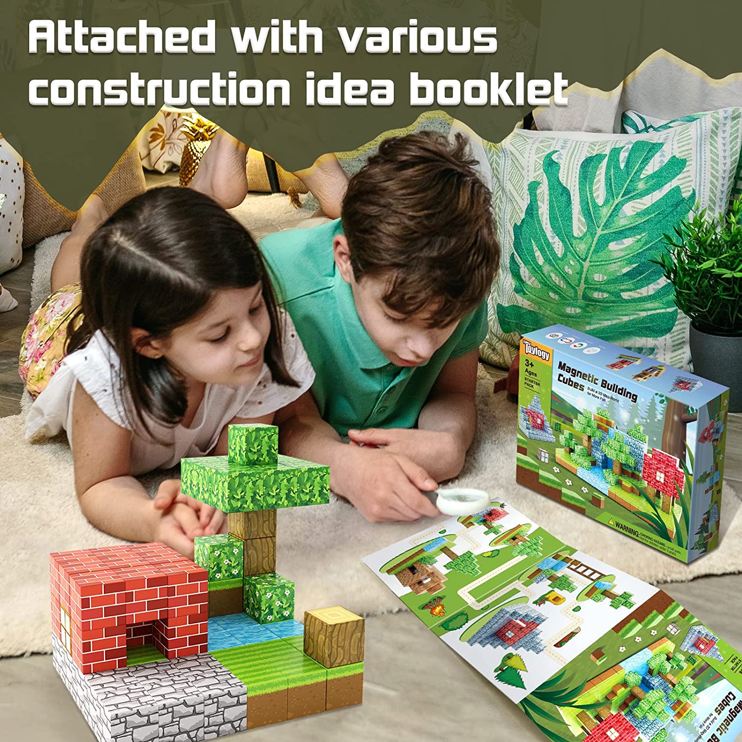 Magnetic Building Blocks Set - Plus Set for kids and family play, image 8