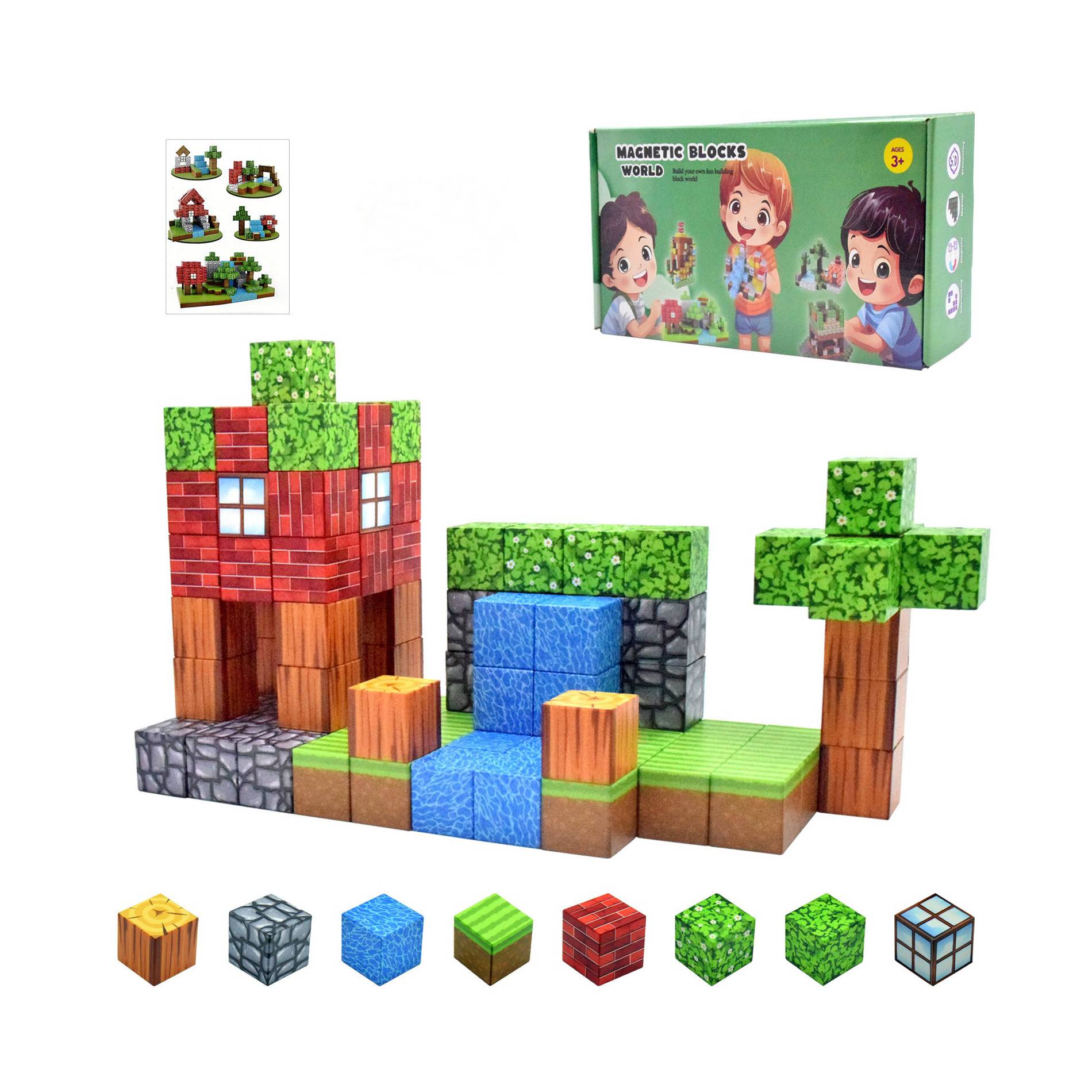 Magnetic Building Blocks Set - Blocks 14 for kids and family play, image 1