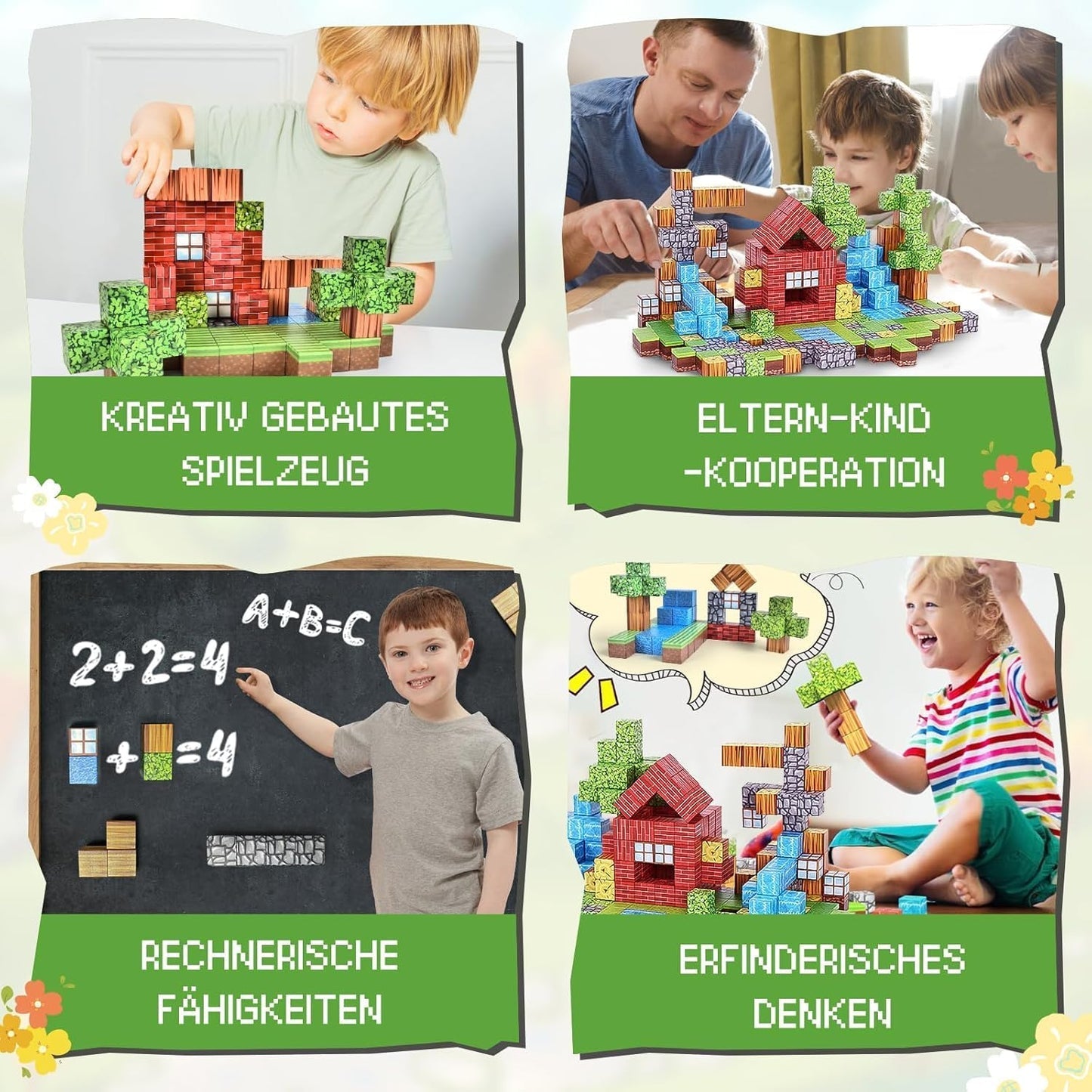 Magnetic Building Blocks Set - Blocks 14 for kids and family play, image 3