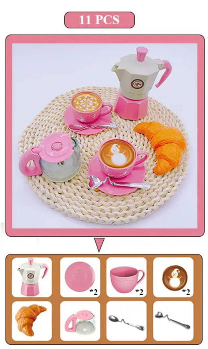 Wooden Coffee Play Set - with Wheels for kids and family play, image 3