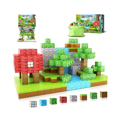 Magnetic Building Blocks Set - Premium Set for kids and family play, image 1