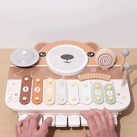 6-in-1 Wooden Music Activity Toy - Activity Set for kids and family play, image 2