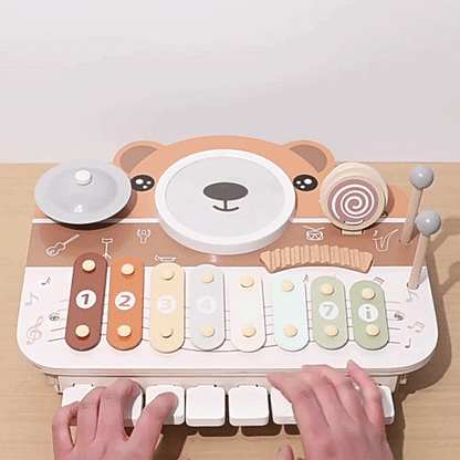 6-in-1 Wooden Music Activity Toy - Activity Set for kids and family play, image 2