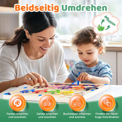 Magnetic Wooden Maze Toy for kids and family play, image 2