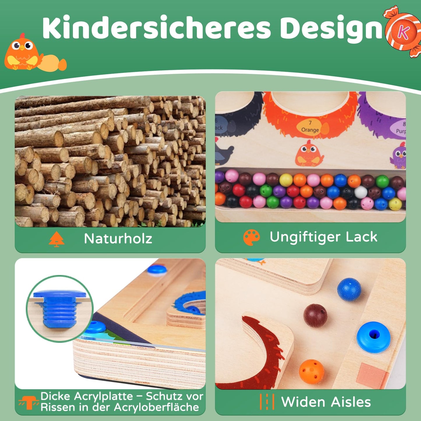 Magnetic Wooden Maze Toy for kids and family play, image 7