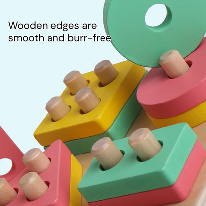 5-in-1 Wooden Activity Cube for kids and family play, image 3
