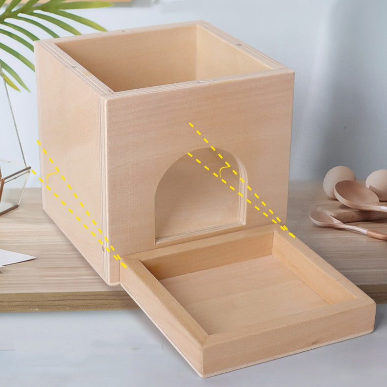 5-in-1 Wooden Activity Cube for kids and family play, image 4