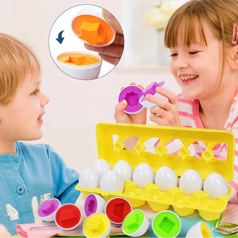 Wooden Egg Matching Toy for kids and family play, image 2