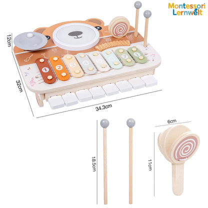 6-in-1 Wooden Music Activity Toy - Activity Set for kids and family play, image 8