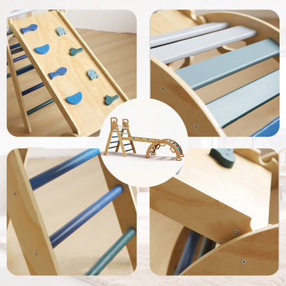 Foldable Wooden Climbing Triangle for kids and family play, image 5