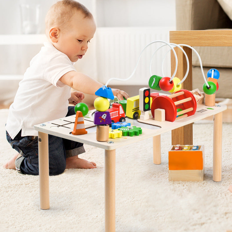 7 in 1 busy board activity table for preschool learning
