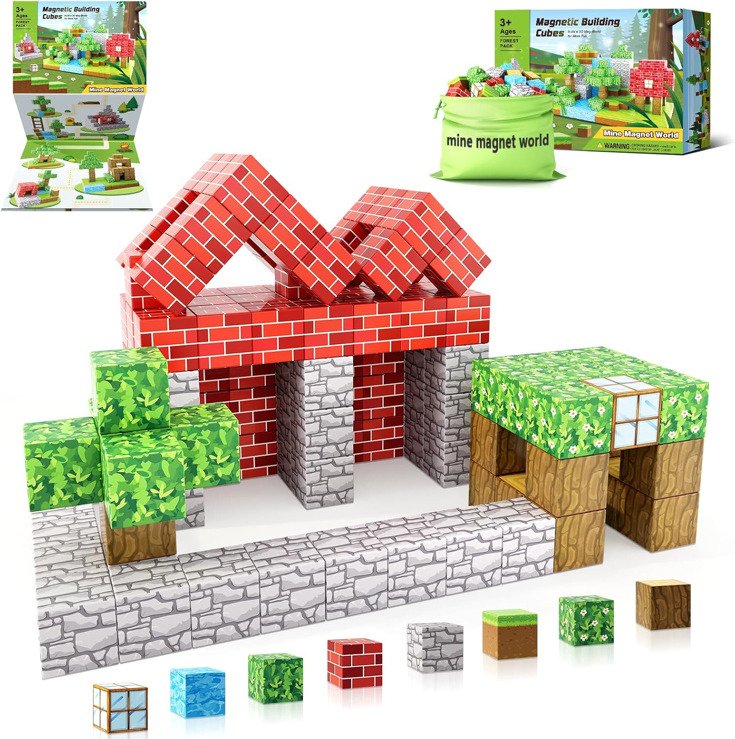 Magnetic Building Blocks Set - Plus Set for kids and family play, image 9