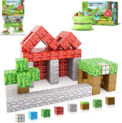 Magnetic Building Blocks Set - Plus Set for kids and family play, image 9