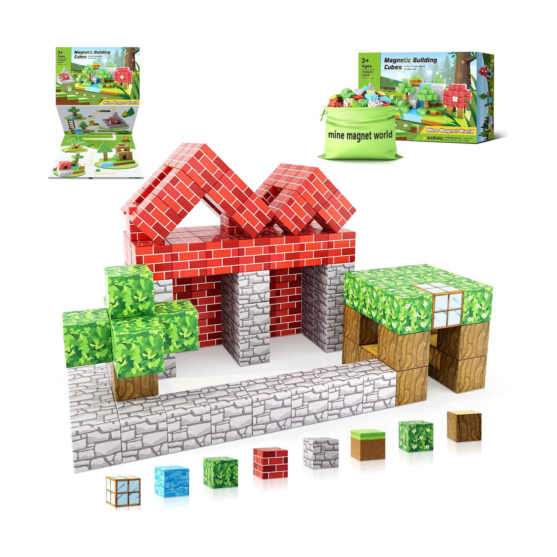 Magnetic Building Blocks Set - Plus Set for kids and family play, image 1