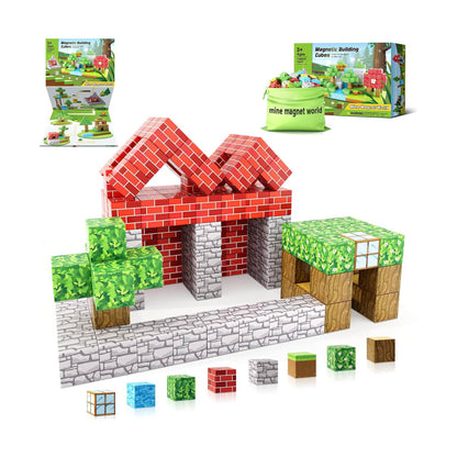 Magnetic Building Blocks Set - Plus Set for kids and family play, image 1