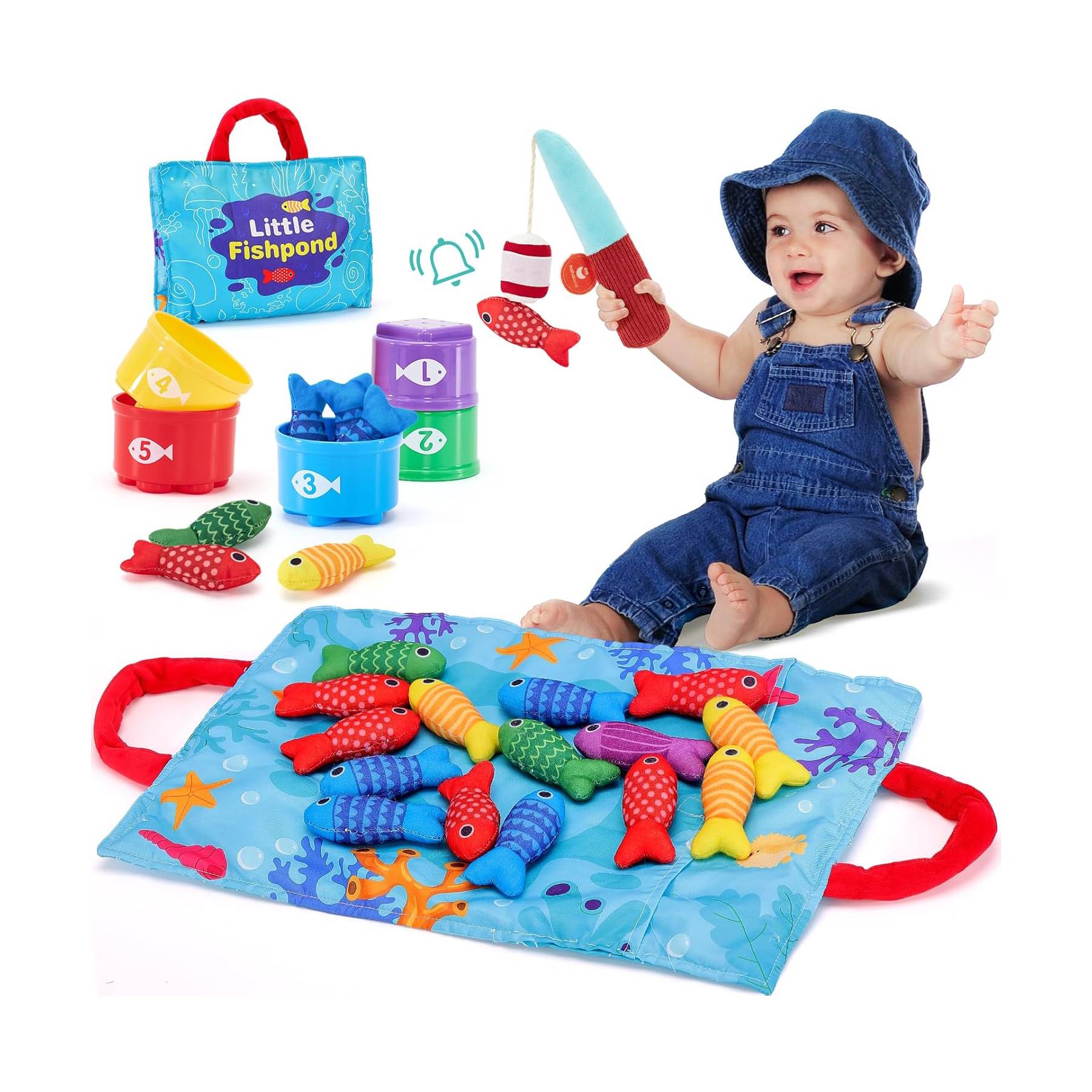 Wooden Fishing Game for kids and family play, image 1