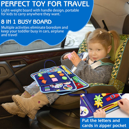 8-Page Felt Busy Board Quiet Book - Dinosaur Theme for kids and family play, image 4