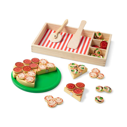 Wooden Pizza Play Set for kids and family play, image 1