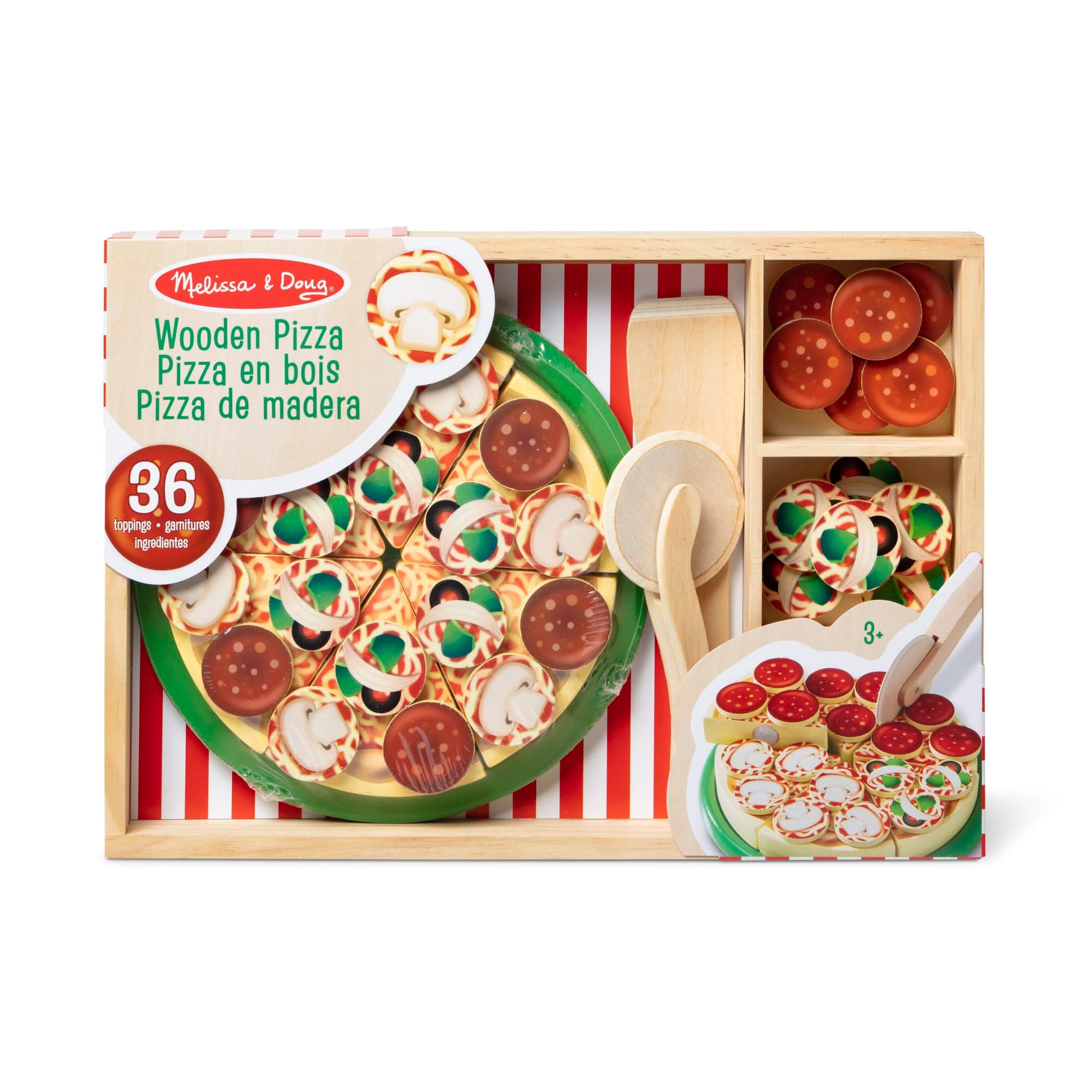 Wooden Pizza Play Set for kids and family play, image 3
