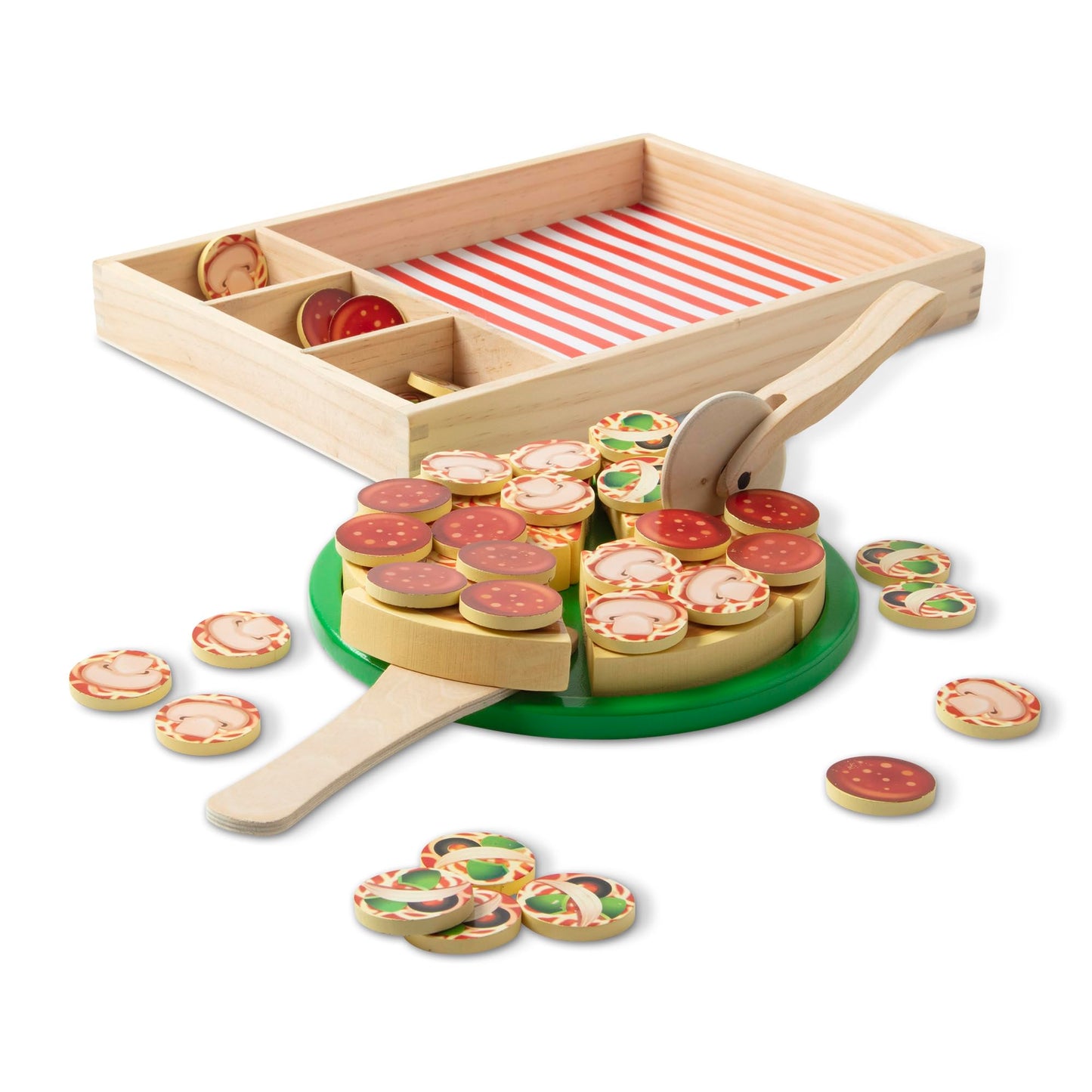 Wooden Pizza Play Set for kids and family play, image 4