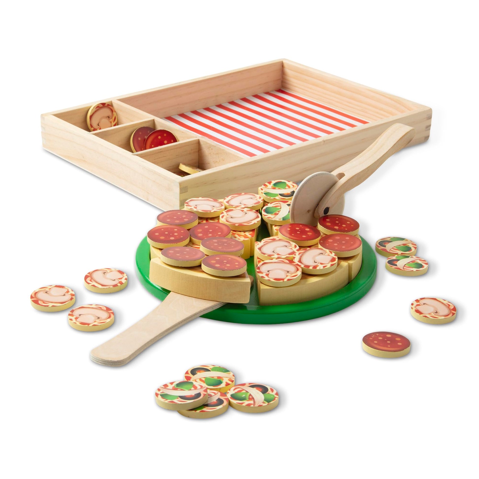 Wooden Pizza Play Set for kids and family play, image 4