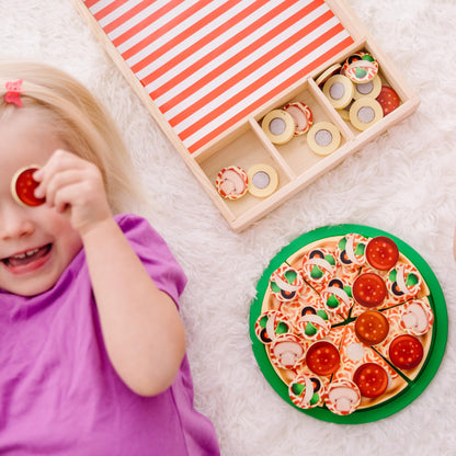 Wooden Pizza Play Set for kids and family play, image 6