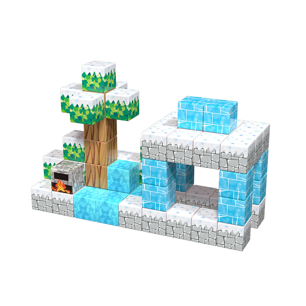 Magnetic Building Blocks Set - Ice World for kids and family play, image 2