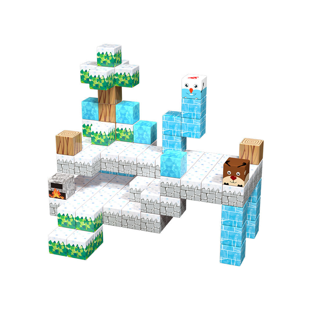 Magnetic Building Blocks Set - Ice World for kids and family play, image 3