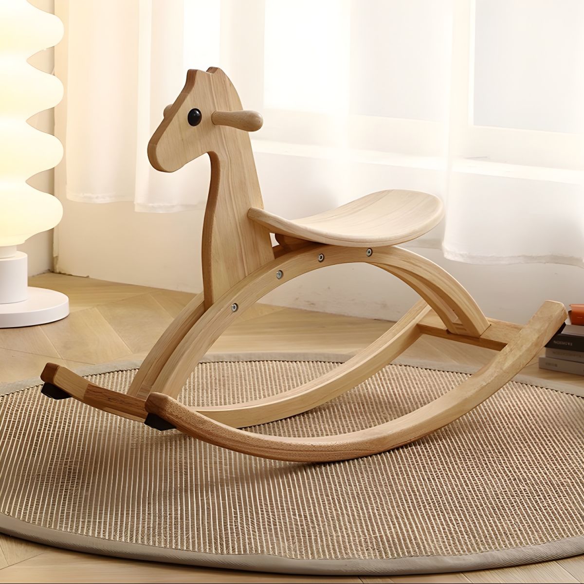 Wooden Rocking Horse for kids and family play, image 2