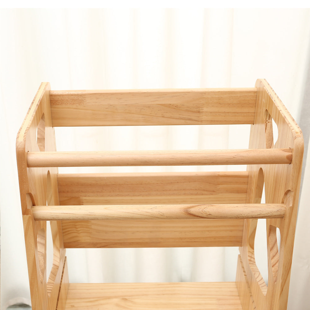 Wooden Learning Tower - Natural Wood for kids and family play, image 6