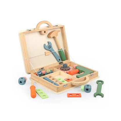 Classic Wooden Tool Box for kids and family play, image 1