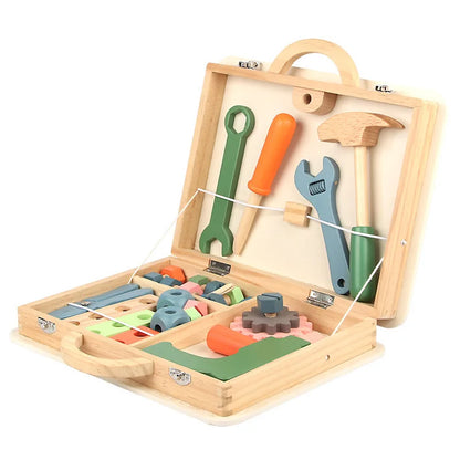 Classic Wooden Tool Box for kids and family play, image 6