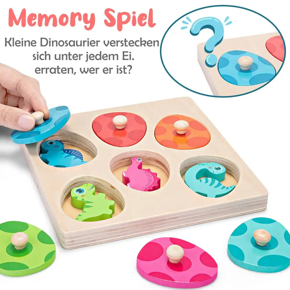 Wooden Egg Matching Toy - Dinosaur Theme for kids and family play, image 3