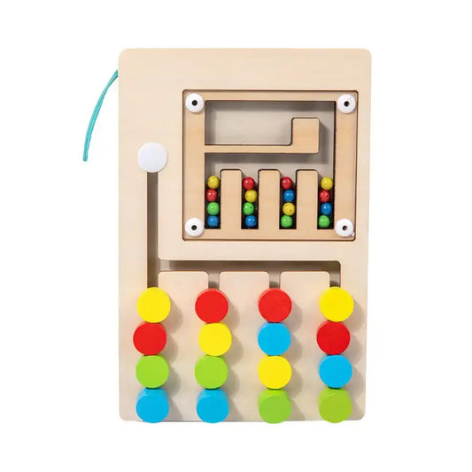 Wooden Learning Maze Toy for kids and family play, image 1