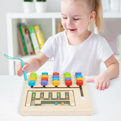 Wooden Learning Maze Toy for kids and family play, image 4