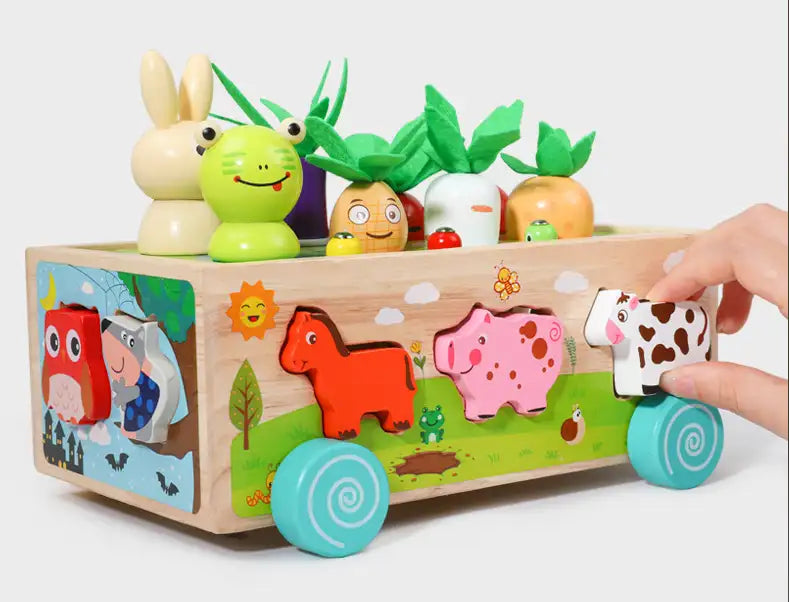 Wooden Carrot Sorting Toy for kids and family play, image 3