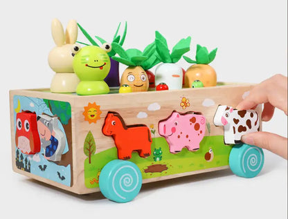 Wooden Carrot Sorting Toy for kids and family play, image 3