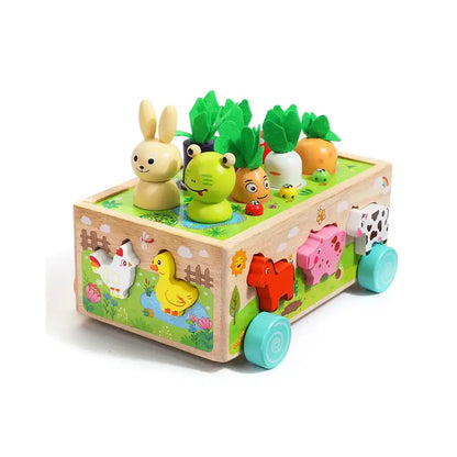Wooden Carrot Sorting Toy for kids and family play, image 1
