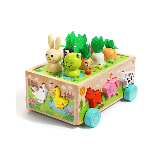 Wooden Carrot Sorting Toy for kids and family play, image 1