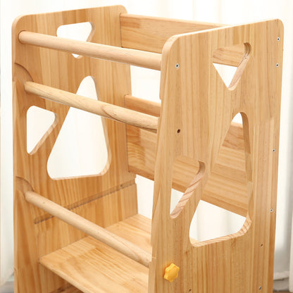 Wooden Learning Tower - Natural Wood for kids and family play, image 5